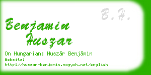 benjamin huszar business card